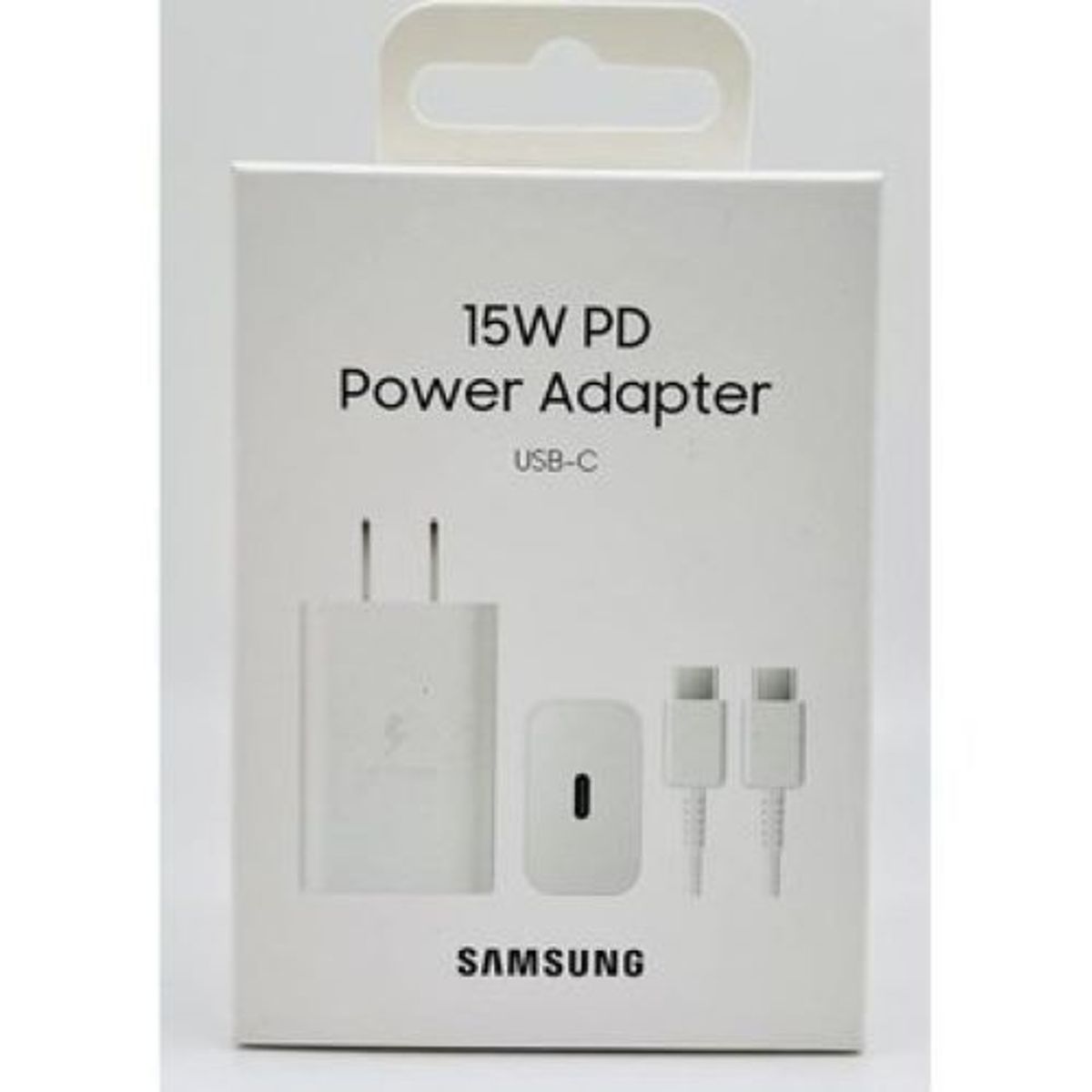 SAMSUNG - CARGADOR SAMSUNG 15W PD POWER ADAPTER USB-C BLANCO CON CABLE 1M