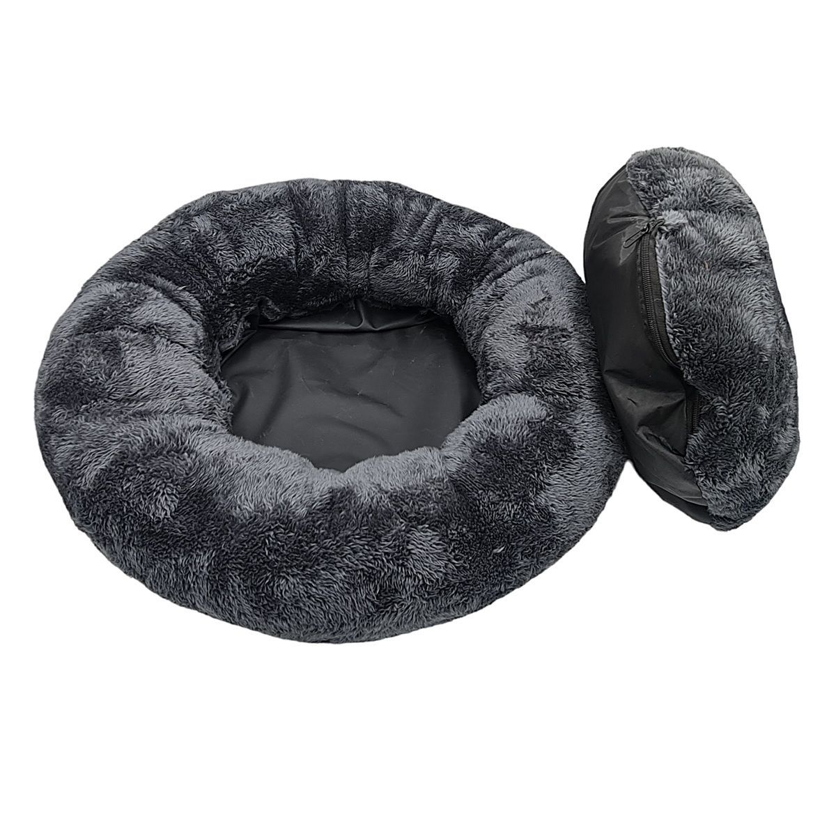 GENERICO - CAMA PARA PERROS Y GATOS DONUT LITE GRIS T - XL