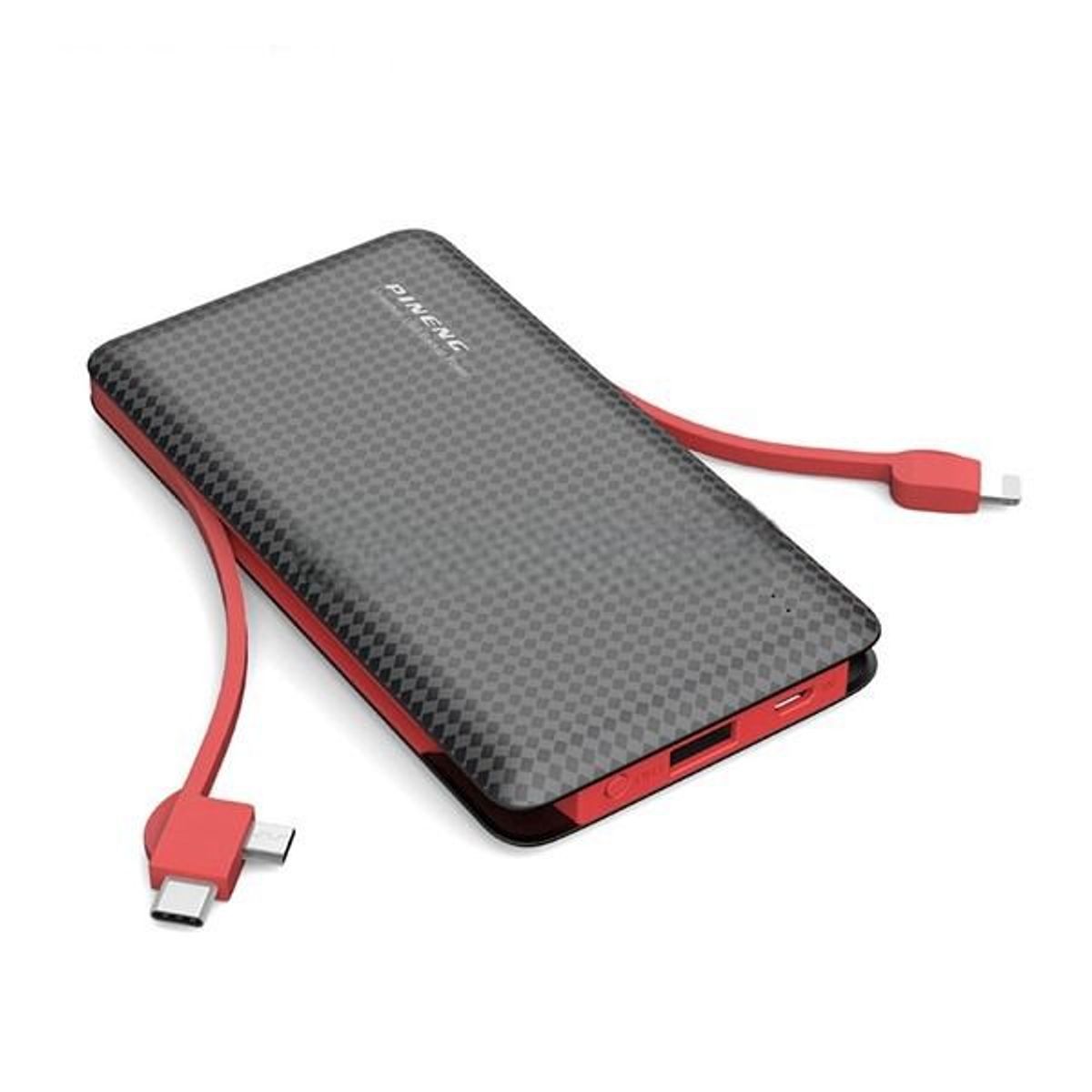 GENERICO - Powerbank 10000mah Batería Externa  Carga Rápida NEGRO ROJO