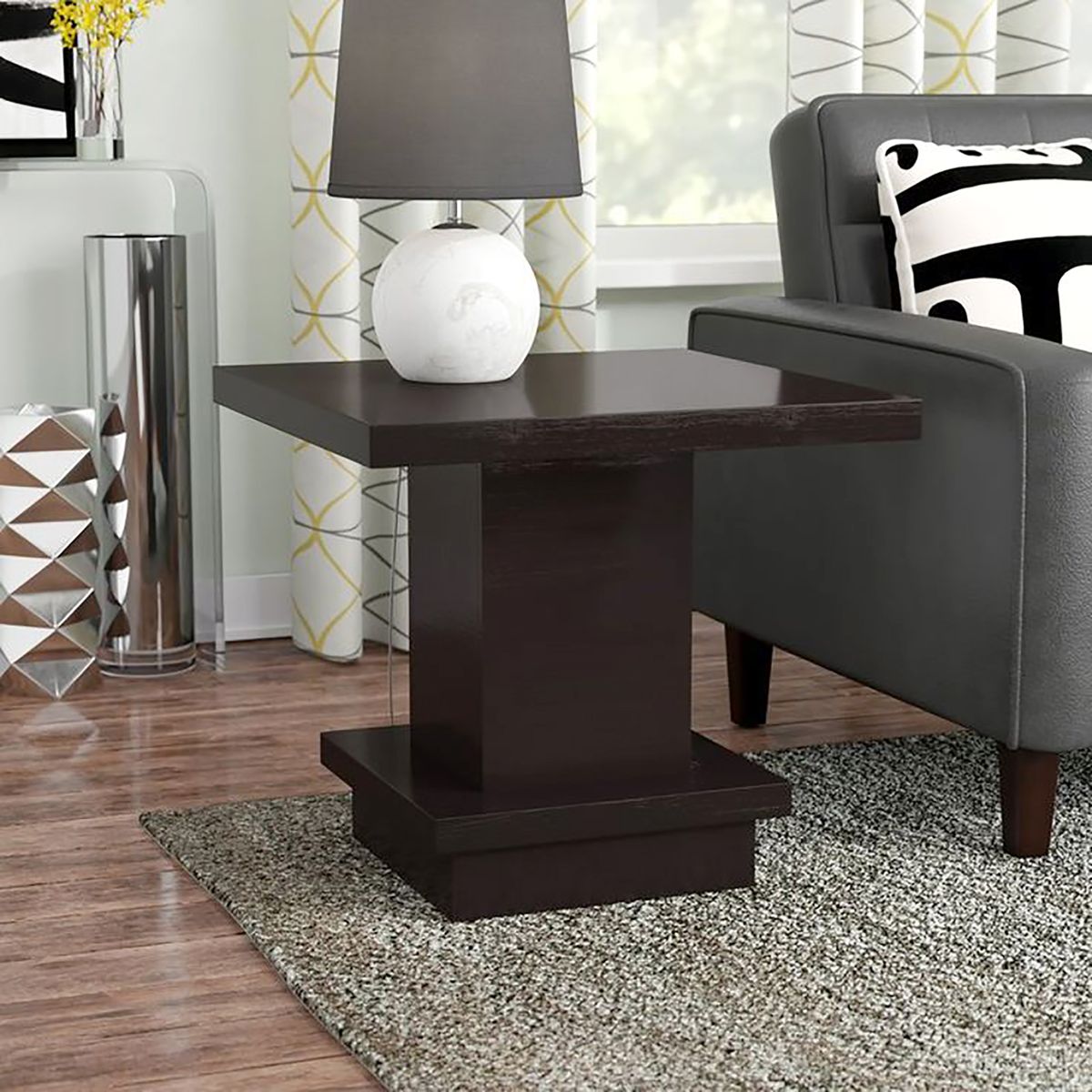 VILLA HOGAR - Mesa lateral Alexa color wengue