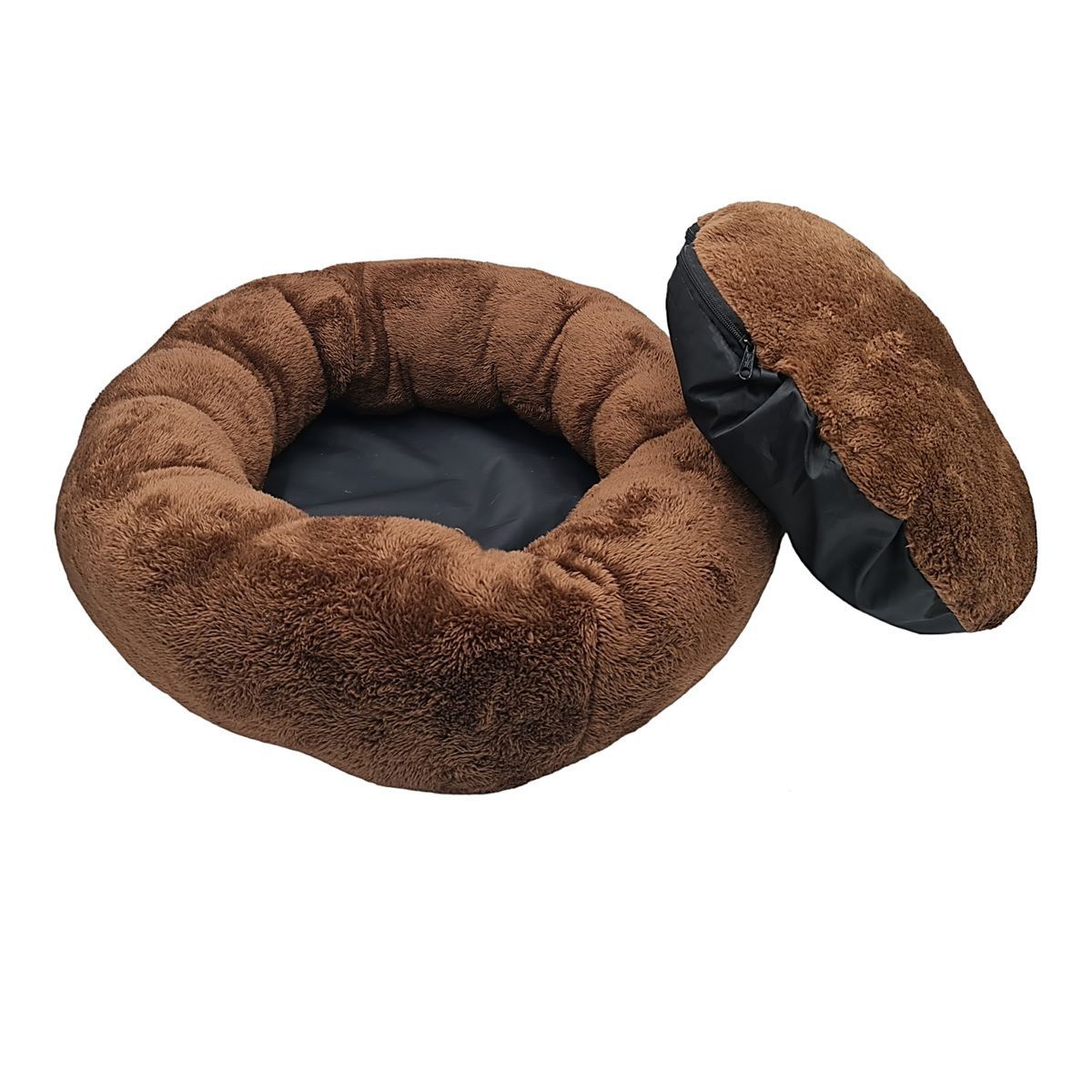 GENERICO - CAMA PARA PERROS Y GATOS DONUT LITE MARRON T - XL