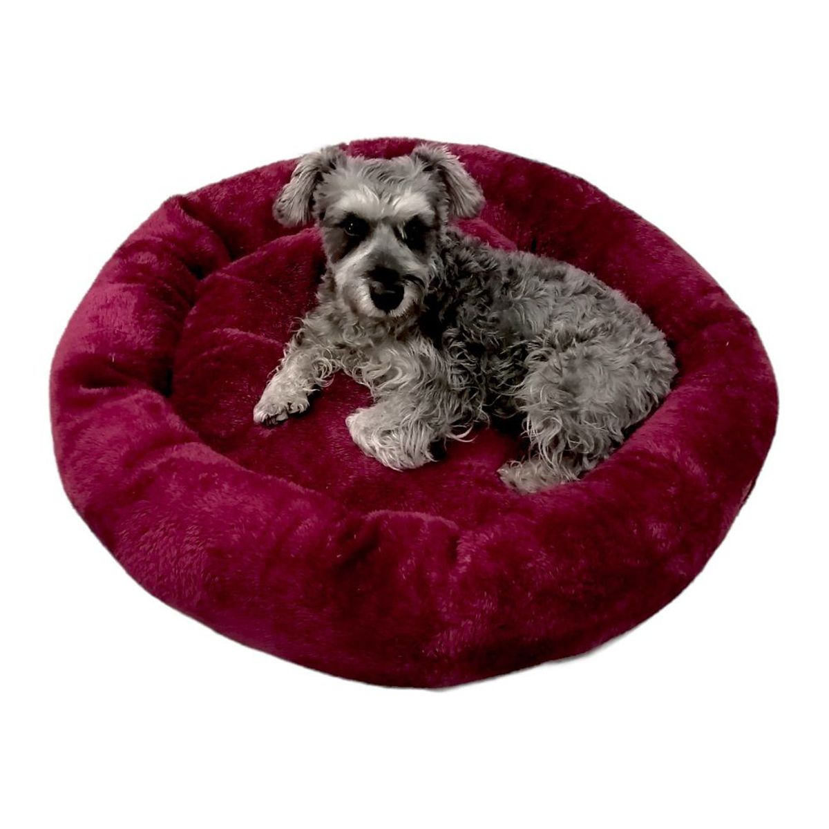 GENERICO - CAMA PARA PERROS Y GATOS DONUT LITE GUINDA T - L