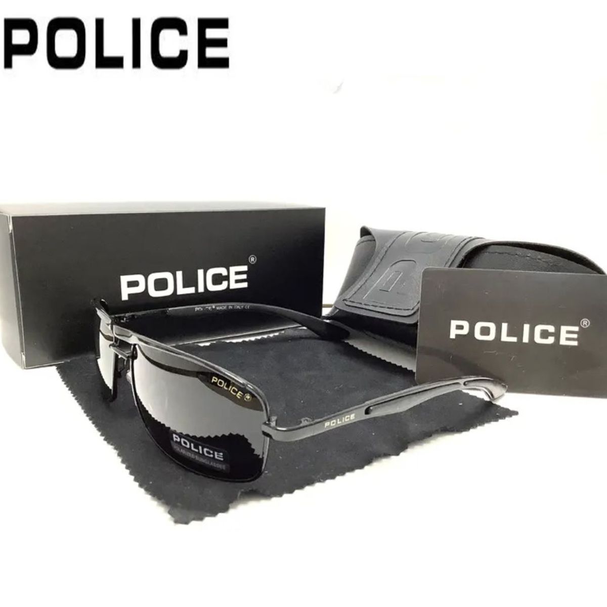 GENERICO - LENTES DE SOL ESTILO POLICIAL UV400 AVIADOR HOMBRE