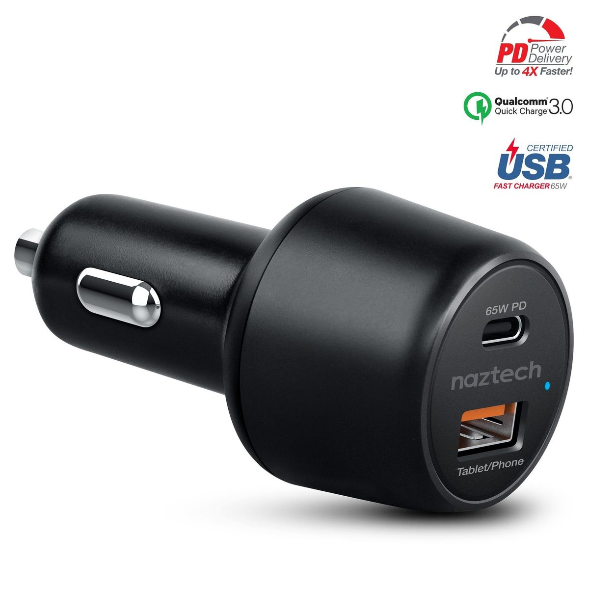 NAZTECH - Cargador Portatil de Auto Naztech SpeedMax65 65W USB-C PD