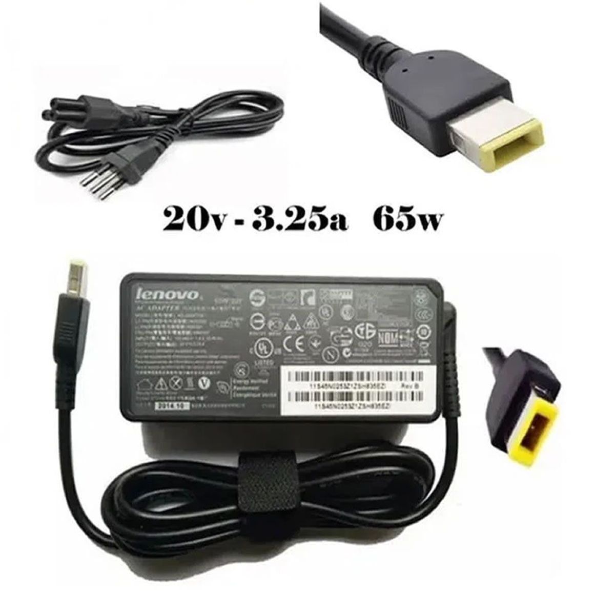 GENERICO - Cargador Genérico Para laptop Lenovo USB 20V 3-25A 65w