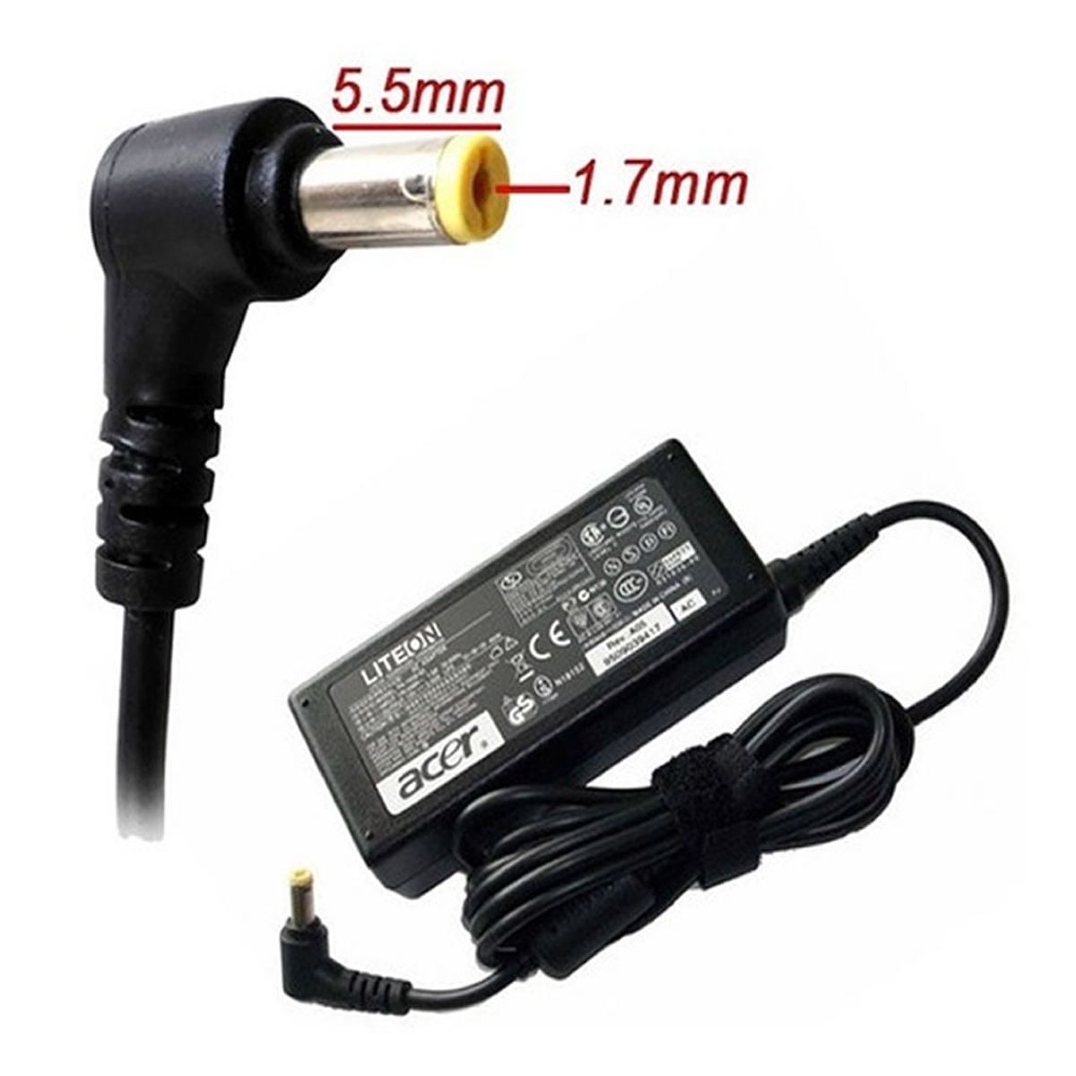 GENERICO - Cargador Genérico Laptop  Acer Punta Amarilla 19v 3.42a 65w