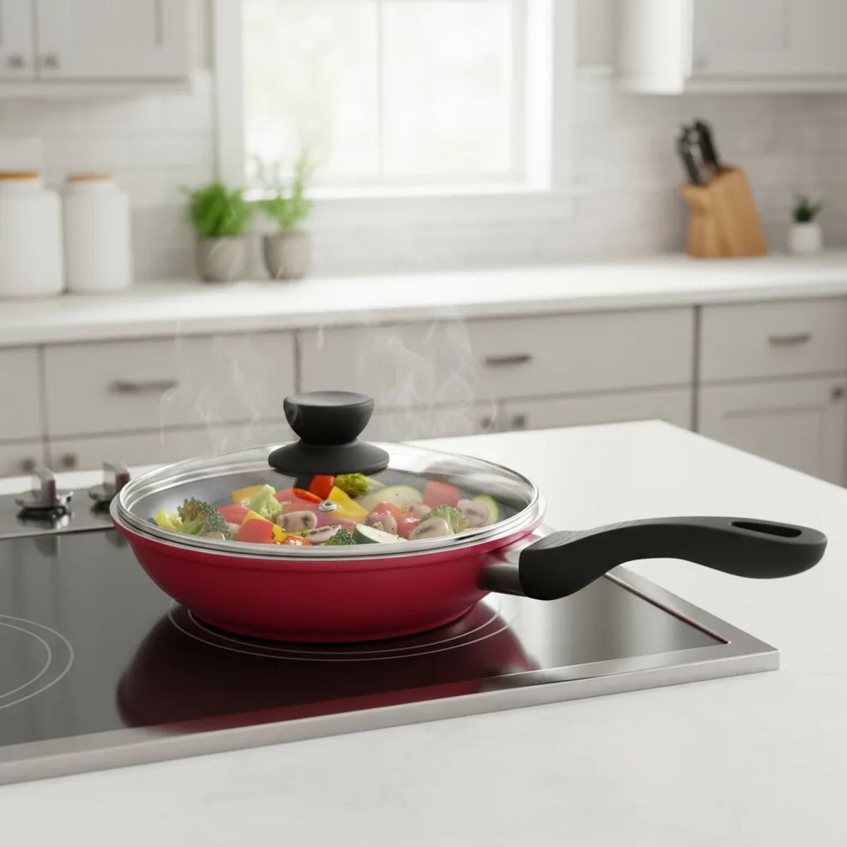 RECORD - Sartén  Record Cerámica Con Tapa De Vidrio N24