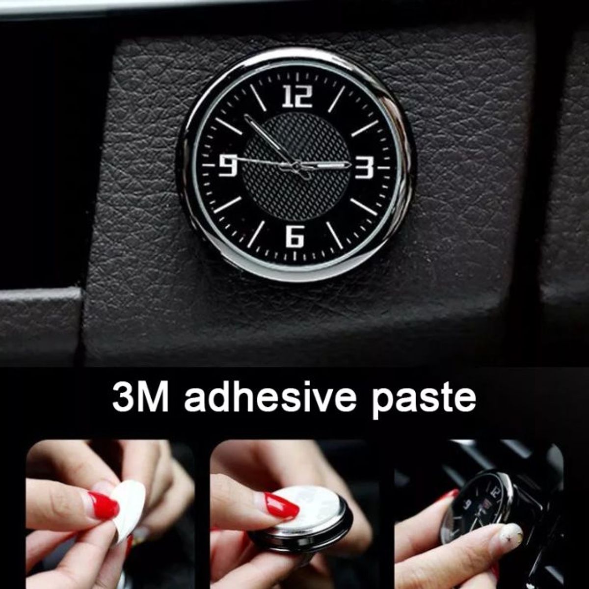 GENERICO - RELOJ DE INTERIOR LUMINOSO PARA AUTO - ELECTRÓNICO DE CUARZO