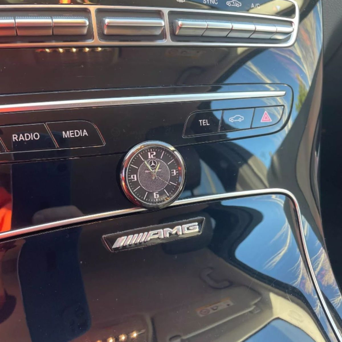 GENERICO - RELOJ DE INTERIOR LUMINOSO PARA AUTO - ELECTRÓNICO DE CUARZO