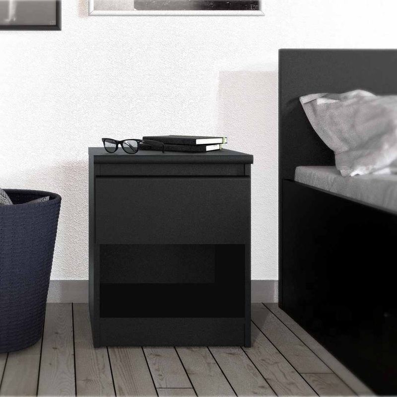 VENTITAS HOME - Velador Iris 1 Cajón Ventitas Home Color Negro
