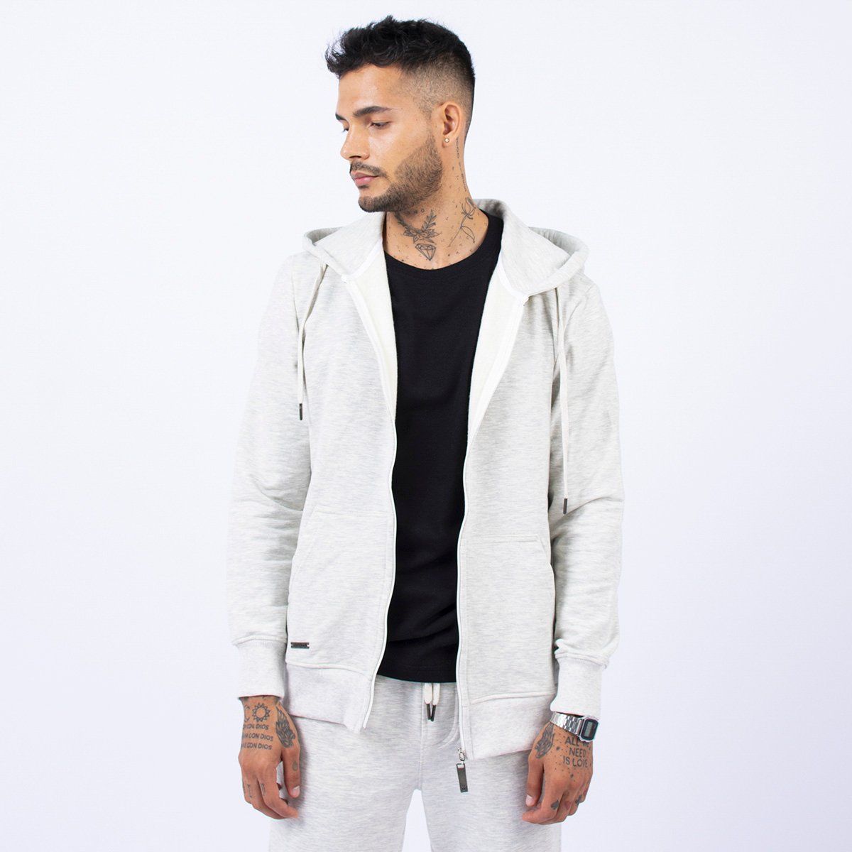 BHEVSK - Polera Basica Cremallera Melange