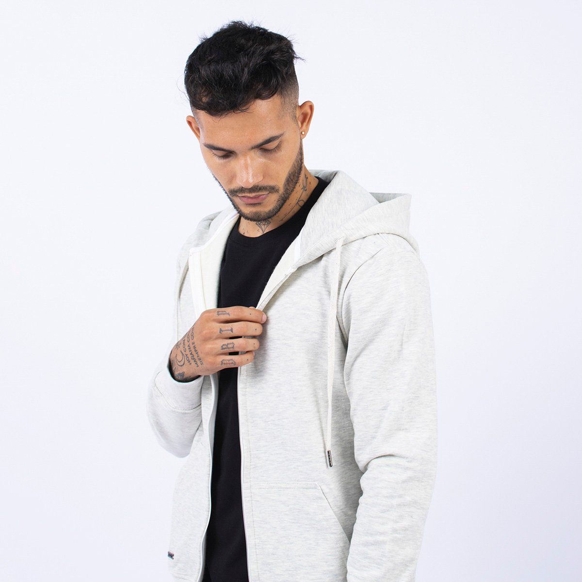 BHEVSK - Polera Basica Cremallera Melange