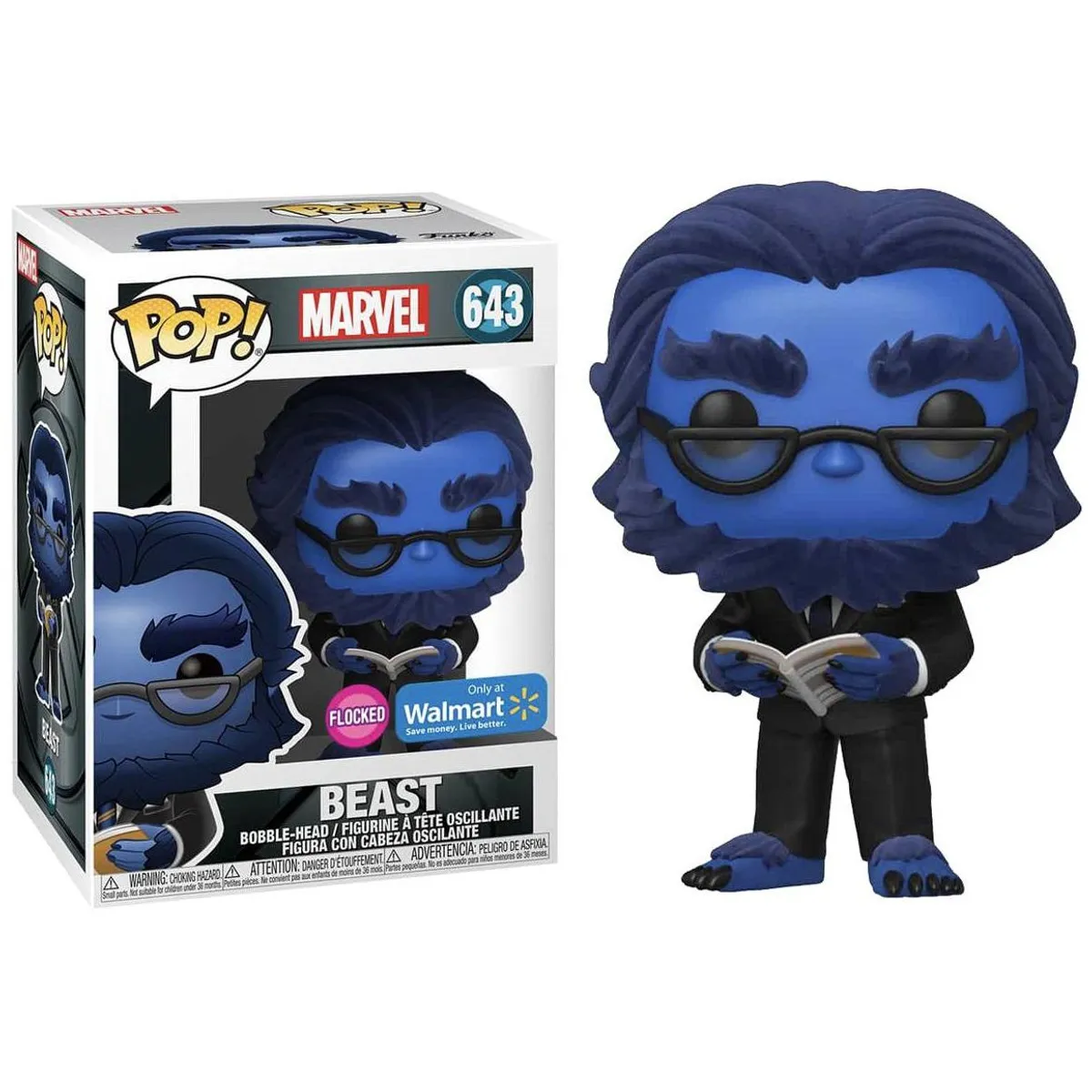 FUNKO - Funko Pop Marvel X men - Beast Flocked Exclusivo Walmart 643