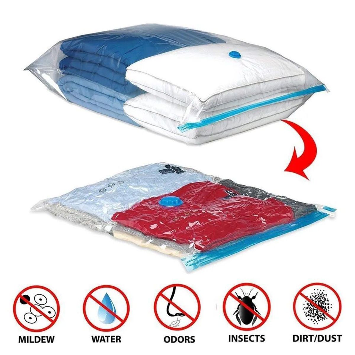 GENERICO - Bolsas al Vacío para Ropa x 12 uni.