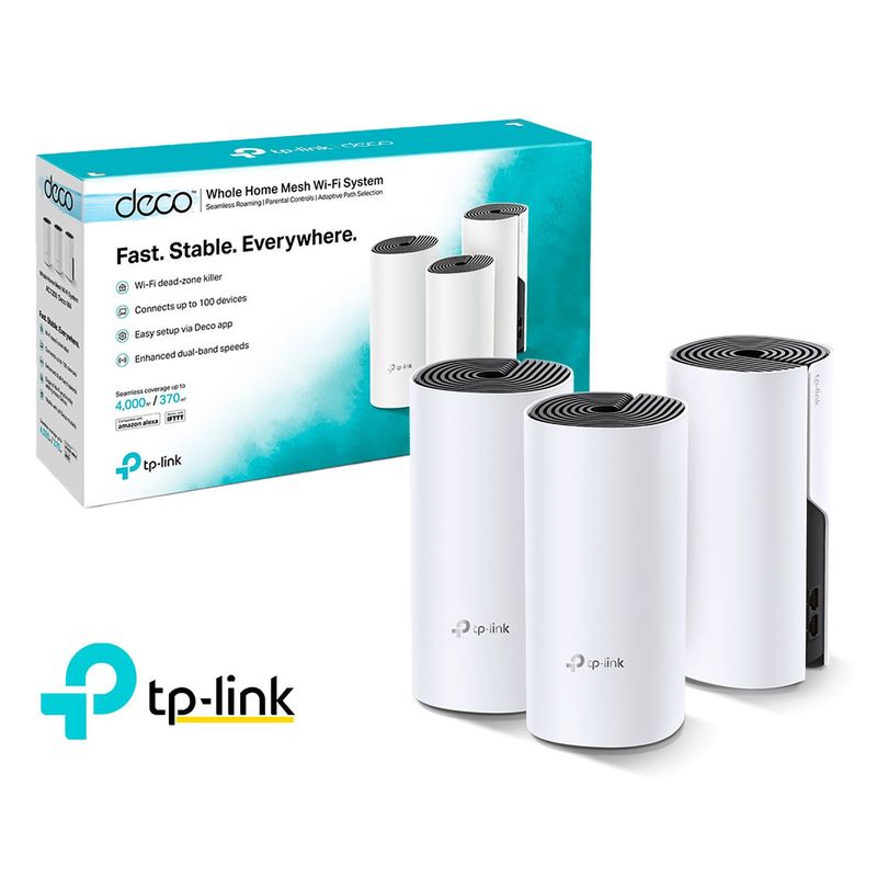 TP LINK - TP-Link Deco M4 3 Pack Sistema Wi-Fi 5 GHz 2,4 GHz Mesh AC1200