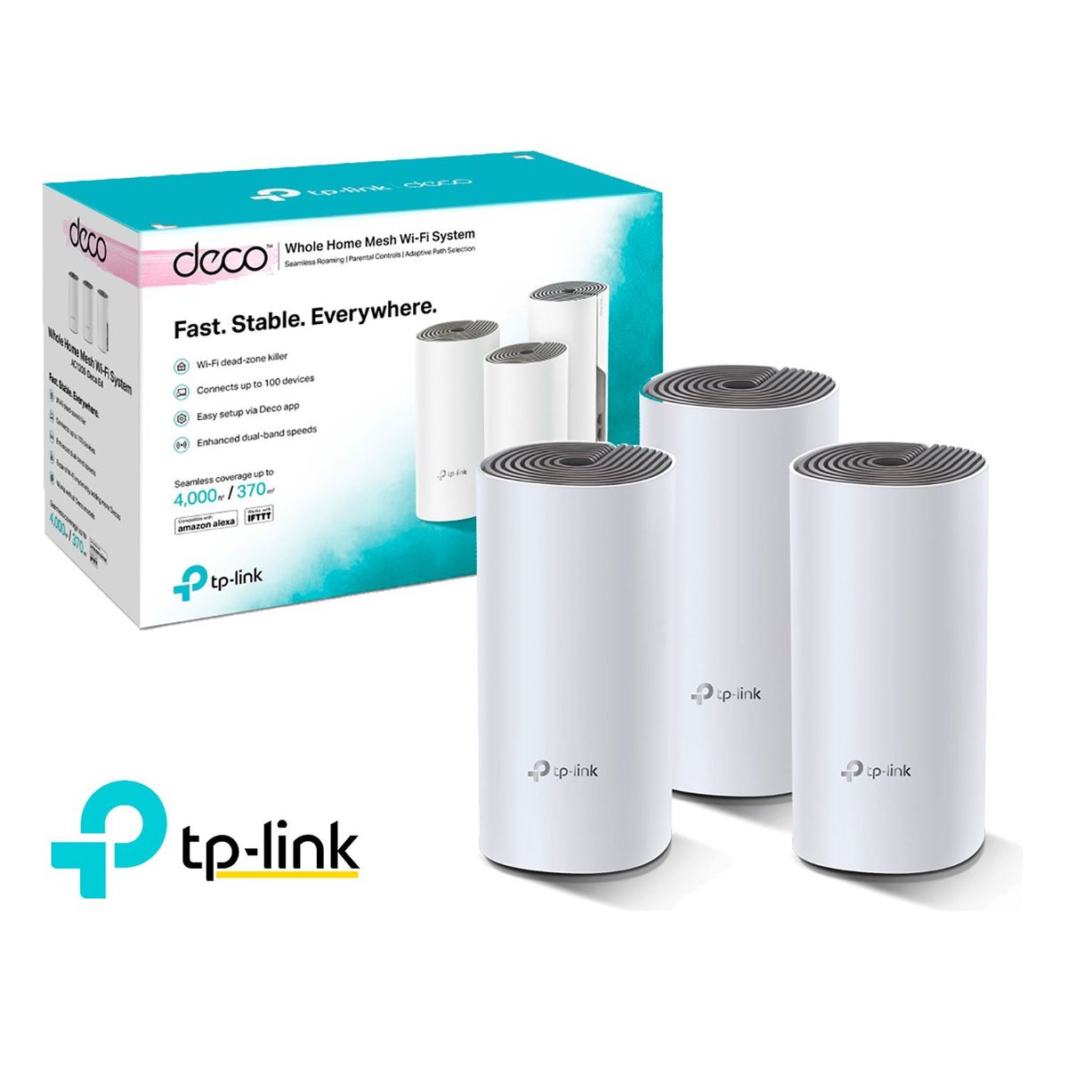 TP LINK - TP-Link Deco E4 3 Pack AC1200 Sistema Wi-Fi Mesh 5 GHz 2,4 GHz