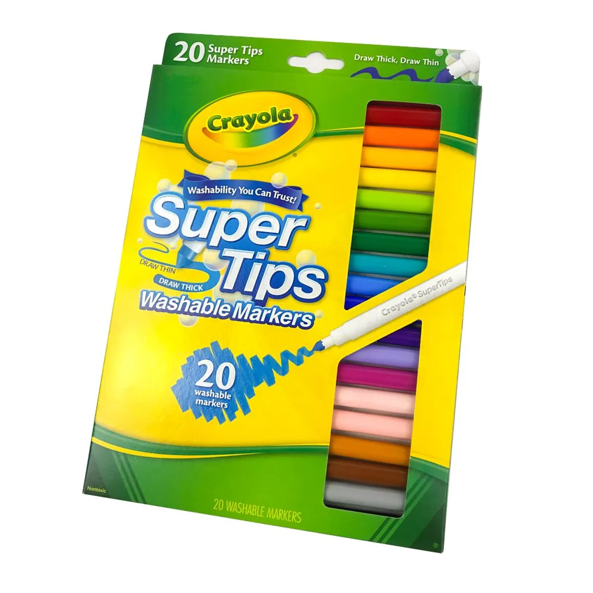 CRAYOLA - Crayola Supertips 20 Plumones Lavables Washable Markers