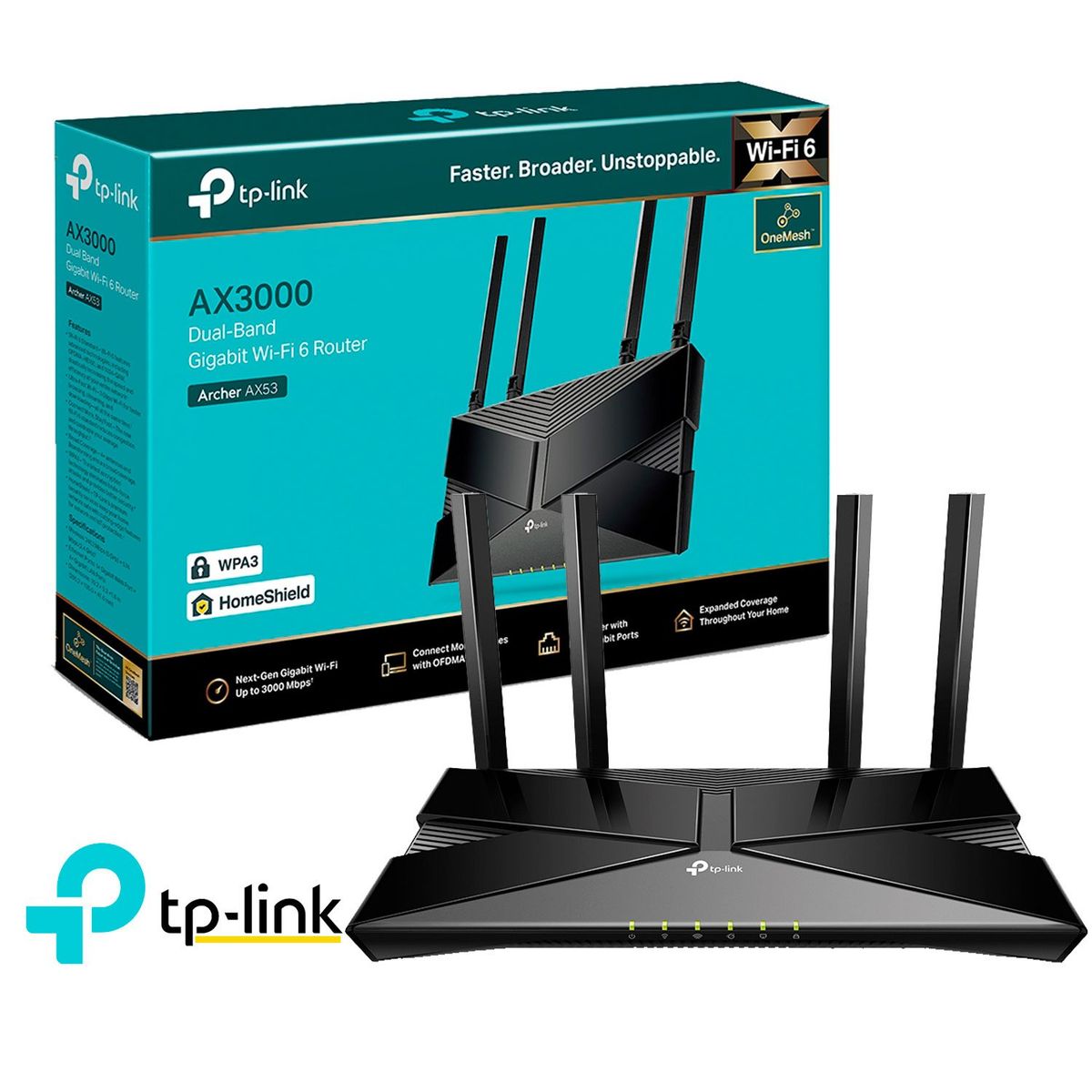 TP LINK - TP-Link Archer AX53 Wi-Fi 6 Router Dual Band AX3000