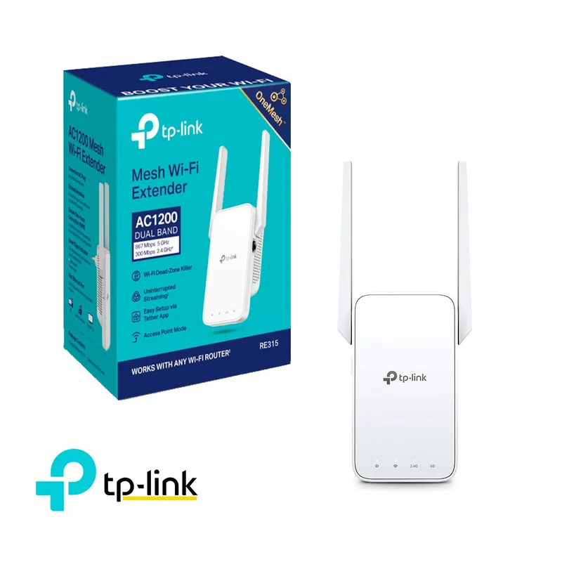 TP LINK - TP-Link RE315 Mesh Extensor Doble Banda 5 GHz 2,4 GHz AC1200