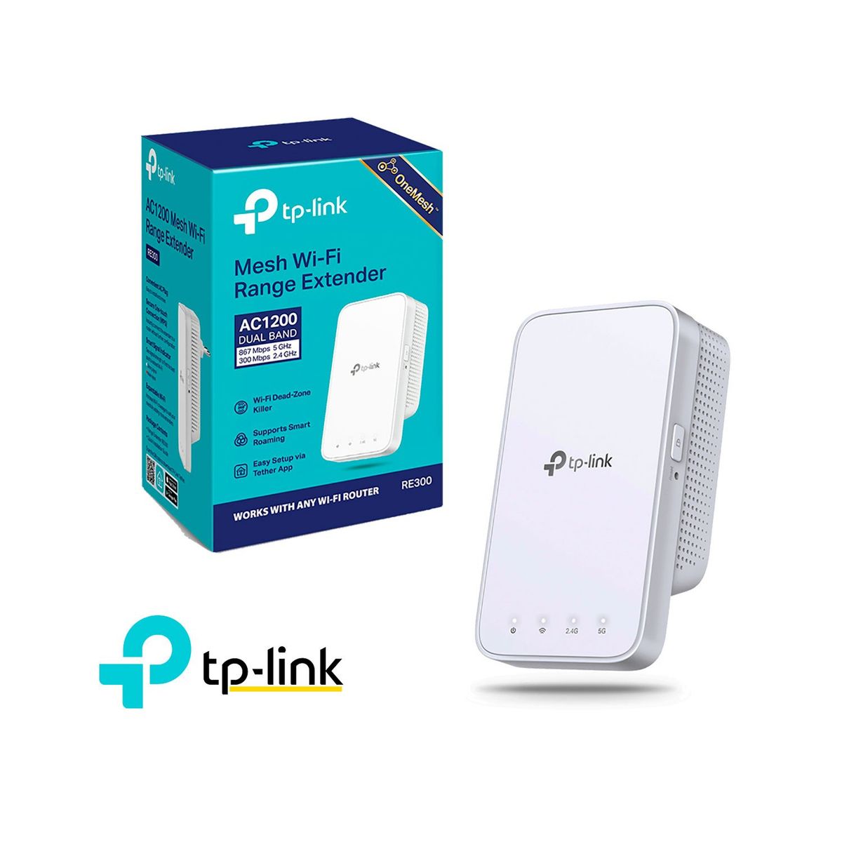 TP LINK - TP-Link Extensor De Rango RE300 Wi-Fi En Malla Ac1200