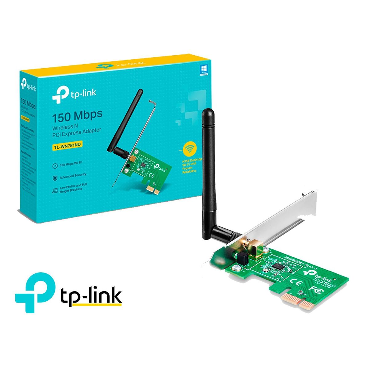 TP LINK - TP-Link Tarjeta Wifi TL-WN781ND Para Pc Pci-express 150mbps
