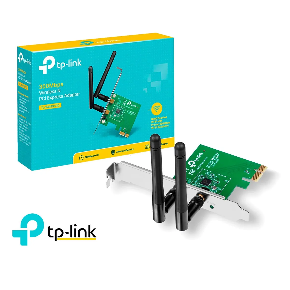 TP LINK - TP-Link Adaptador Inalambrico TL-WN881ND Para Pc Pci Wifi 300mbps