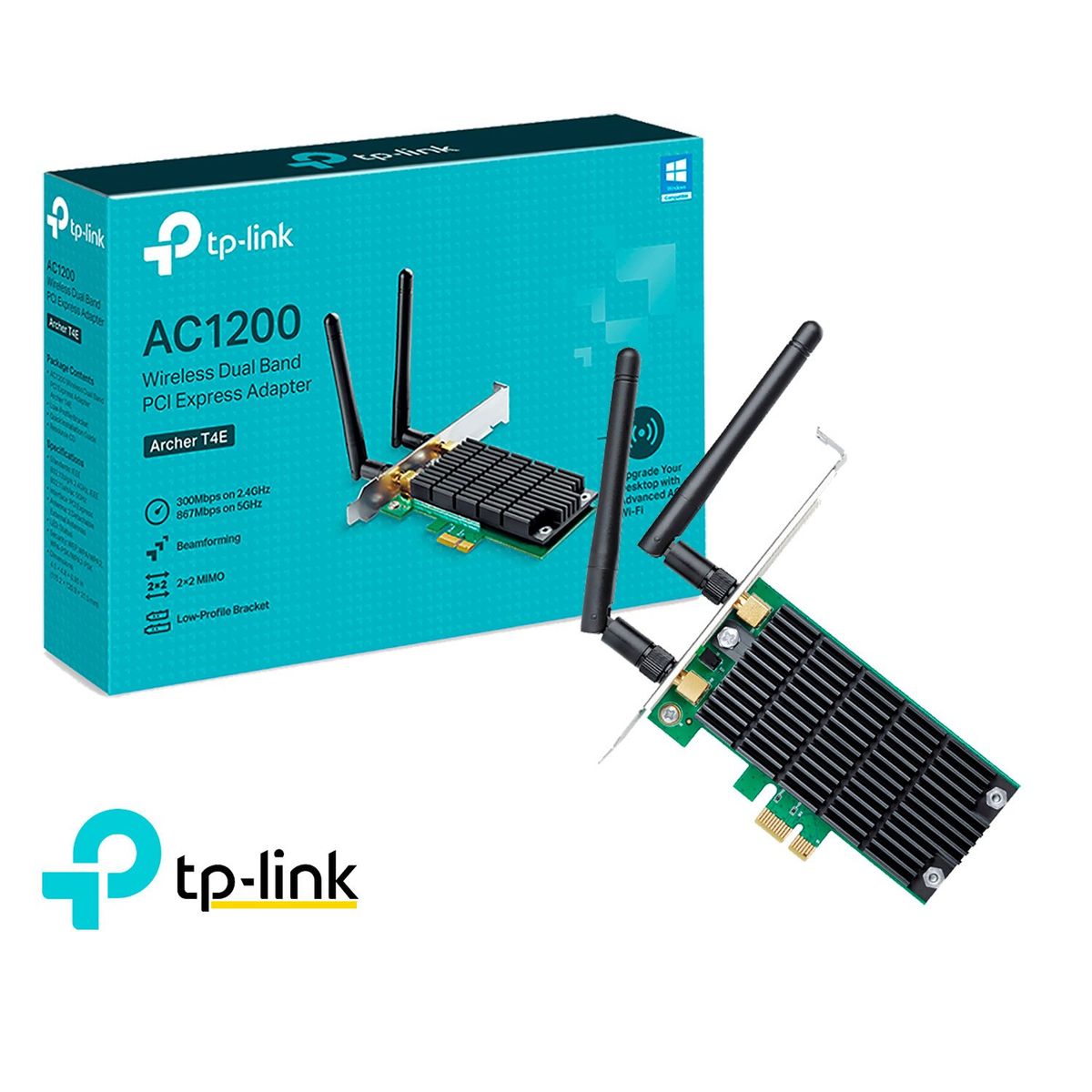 TP LINK - Tp Link Archer T4E Ac Adaptador Pci Express Doble banda AC1200