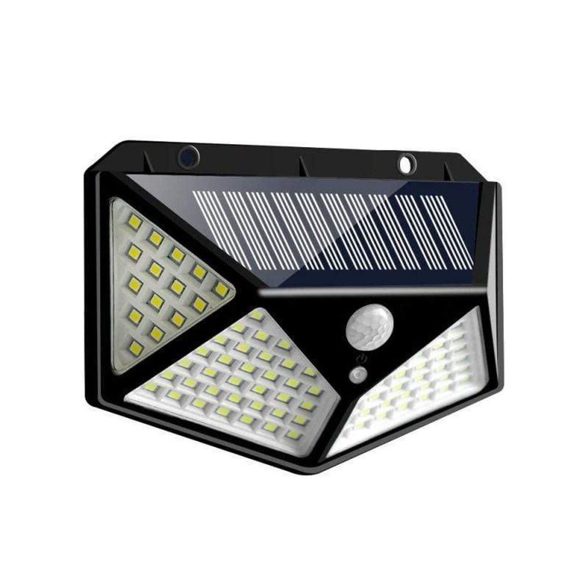 GENERICO - Lampara Con Panel Solar 100 Leds Con Sensor De Movimiento