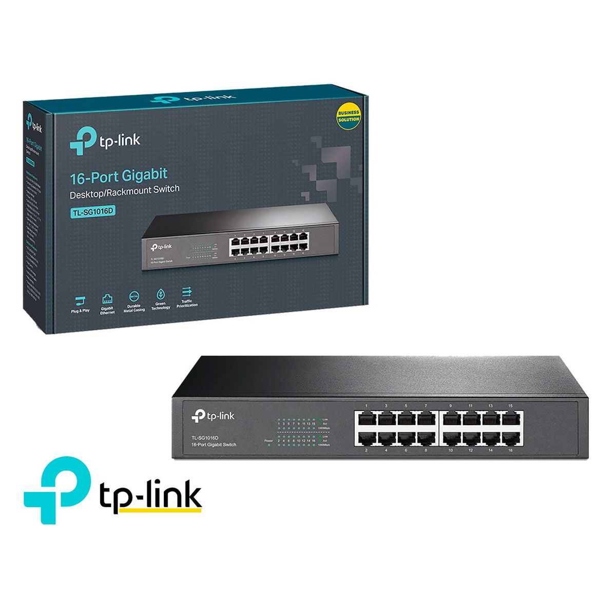 TP LINK - TP-Link Swicht TL-SG1016D Con 16 Puertos 10/100Mbps