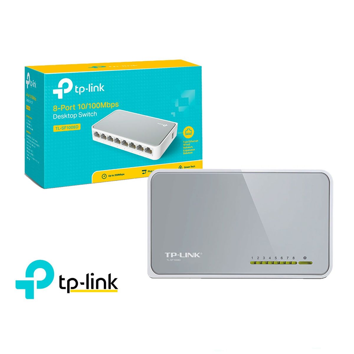 TP LINK - TP-Link Switch TL-SF1008D Con 8 Puertos de 10/100mbps
