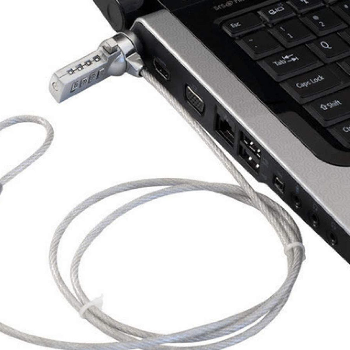 GENERICO - Cable de Seguridad  Candado con Clave - Laptop Notebook