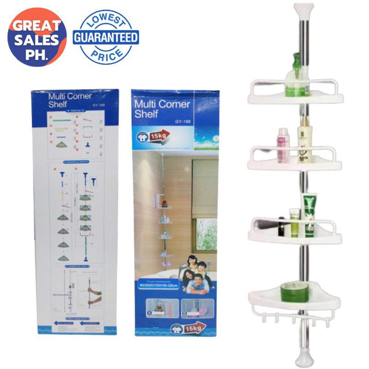 OEM - Estante De Baño Esquinero Organizador - Ducha hasta 3.20 Metros