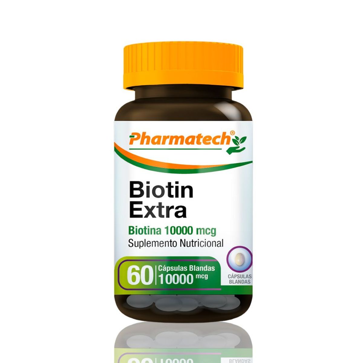 PHARMATECH - Biotin 10,000Mcg Pharmatech 60 Caps Blandas