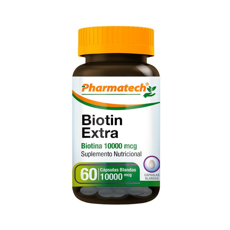 PHARMATECH - Biotin 5,000Mcg Pharmatech 60 Caps Blandas
