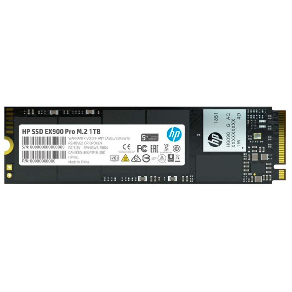 HP - Disco Solido SSD HP EX900 PRO 1TB M2 NVMe 1.3 PCIe 3.0 9XL77AA#
