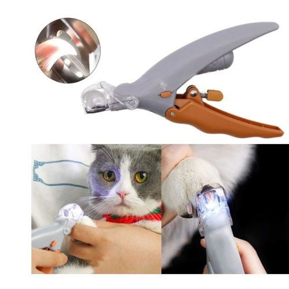 GENERICO - corta uña mascotas led calidad A1