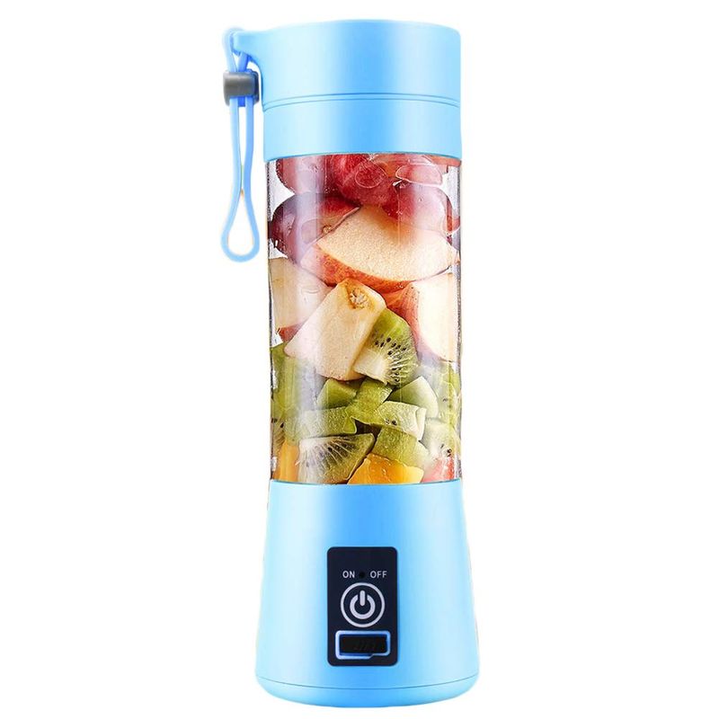 GENERICO - Mini Licuadora Portatil Recargable de 6 Cuchillas Celeste