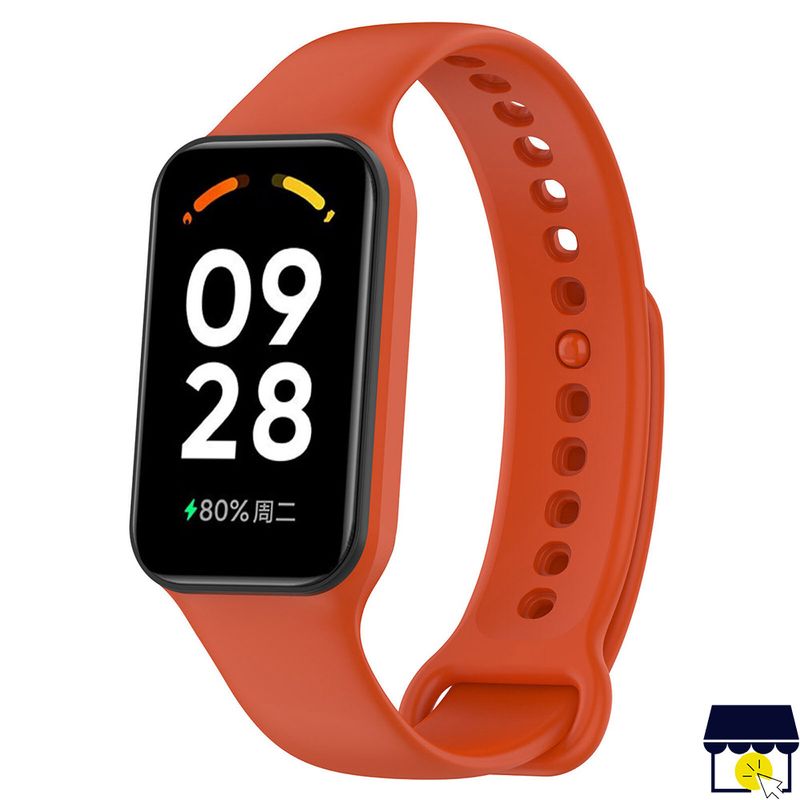 GENERICO - Correa de silicona para Xiaomi Redmi Band 2 + Mica - NARANJA
