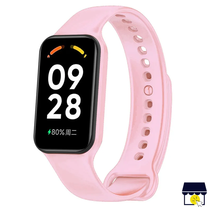 GENERICO - Correa de silicona para Xiaomi Redmi Band 2 + Mica - ROSA