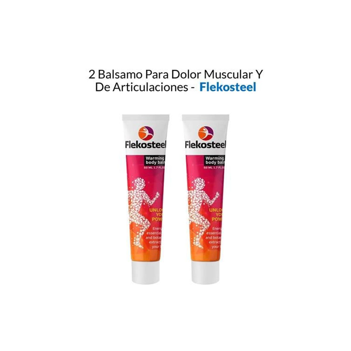 GENERICO - 2 Flekosteel Balsamo Para Dolor Muscular Y De Articulaciones