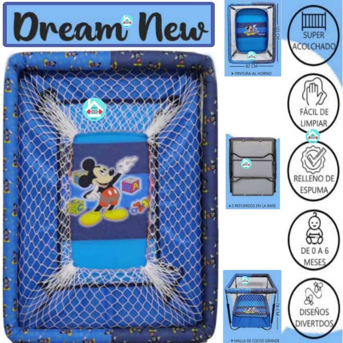 GENERICO - Corral para Bebe DREAM NEW AZUL
