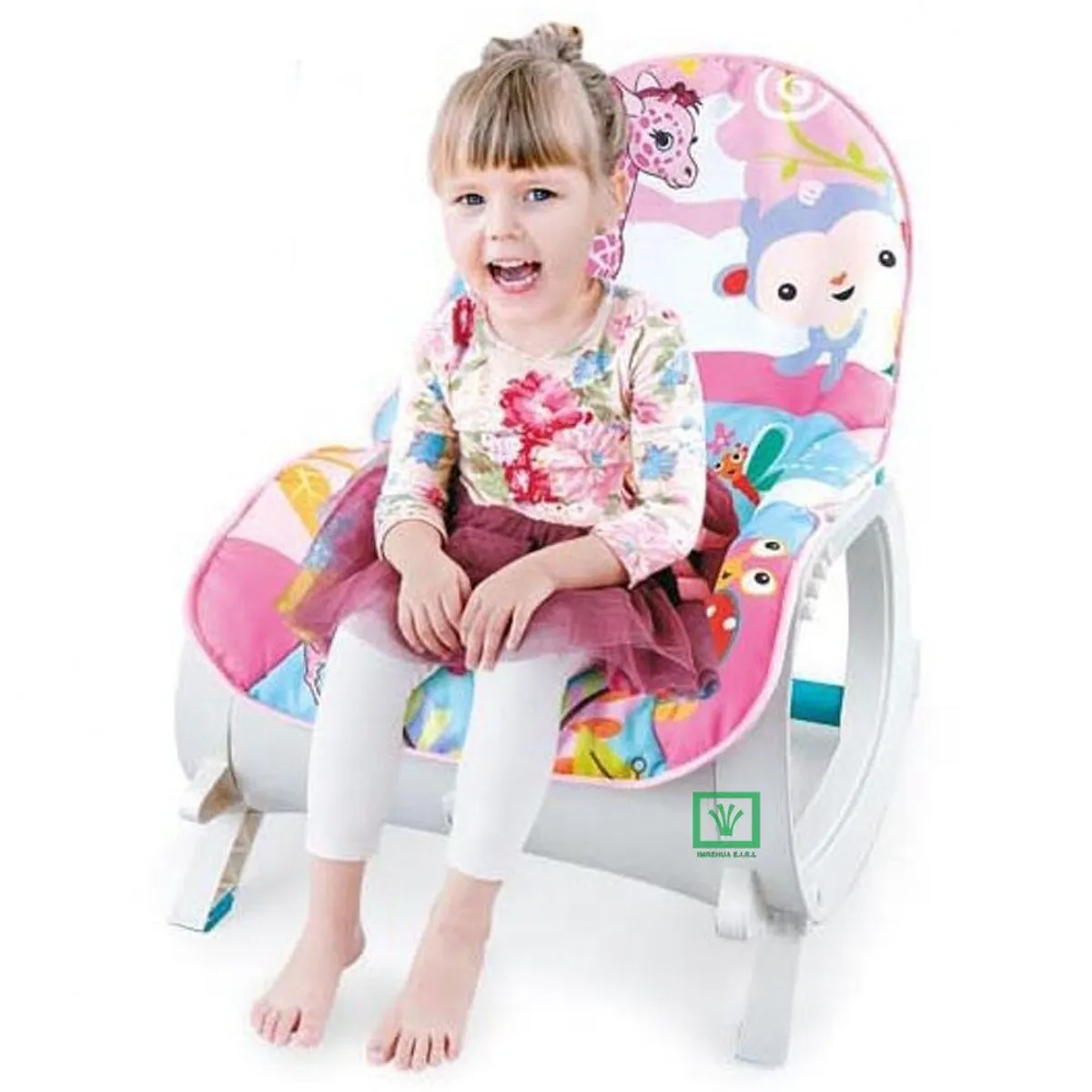 IDEAL - Silla de Comer Mecedora 3 en 1 Vibrador Musical