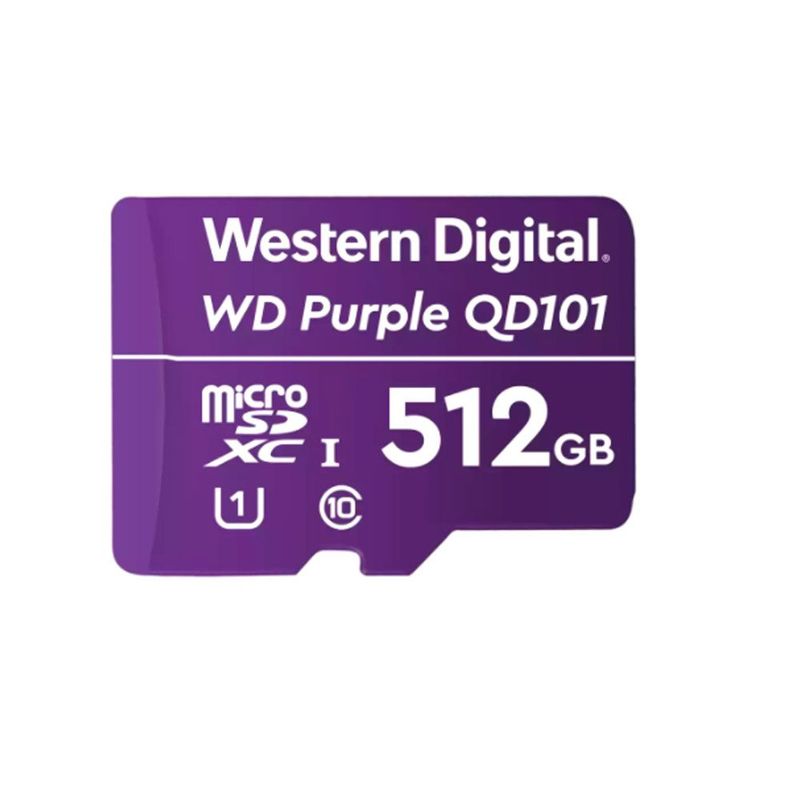 WESTERN DIGITAL - Memoria MicroSD WD Purple 512GB para videovigilancia