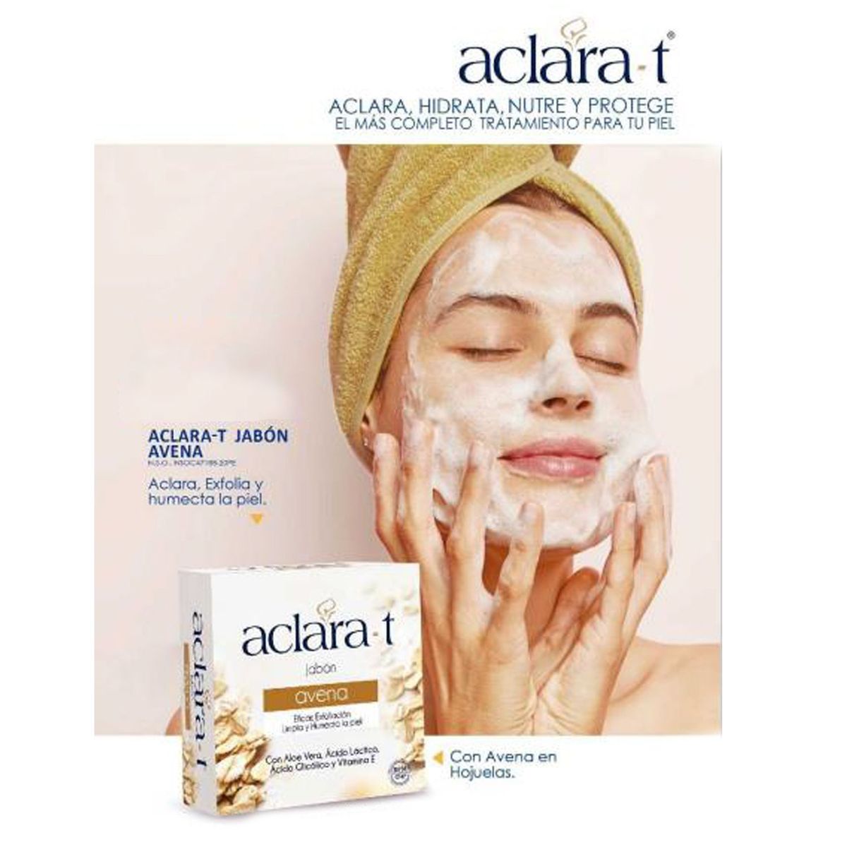GENERICO - 3 jabónes a base de avena aclara -t 80gr