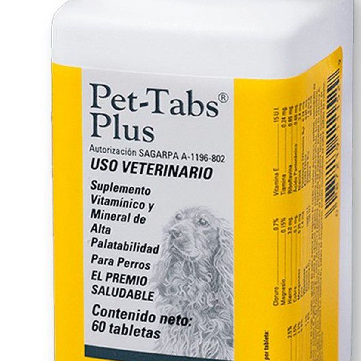 ZOETIS - PET TABS PLUS 60 TABLETAS SUPLEMENTO VITAMIMAS MASCOTA.