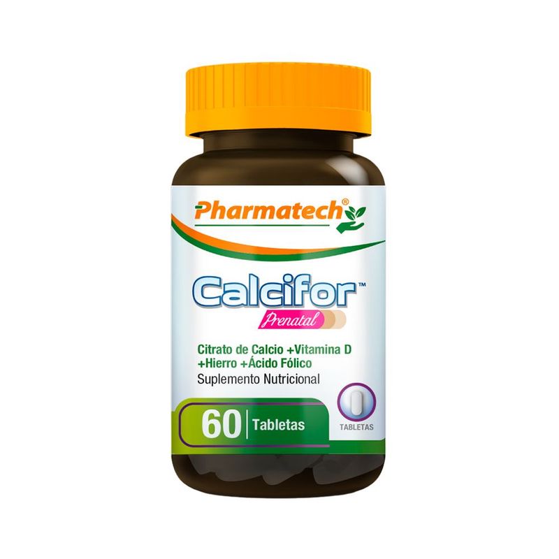 PHARMATECH - Calcio Prenatal Pharmatech 60 Tabletas
