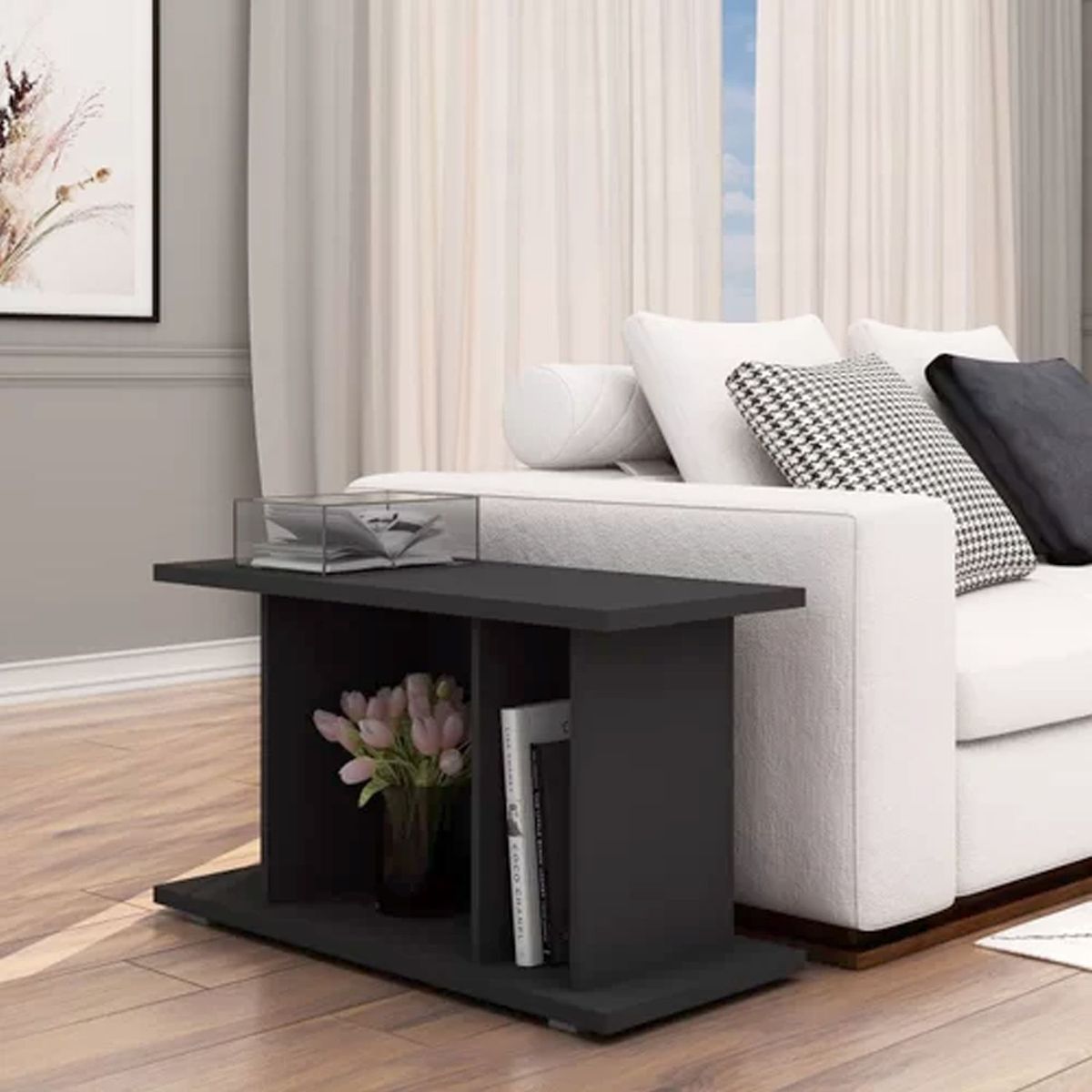 VILLA HOGAR - Mesa lateral Gabrielle negro - Villa Hogar