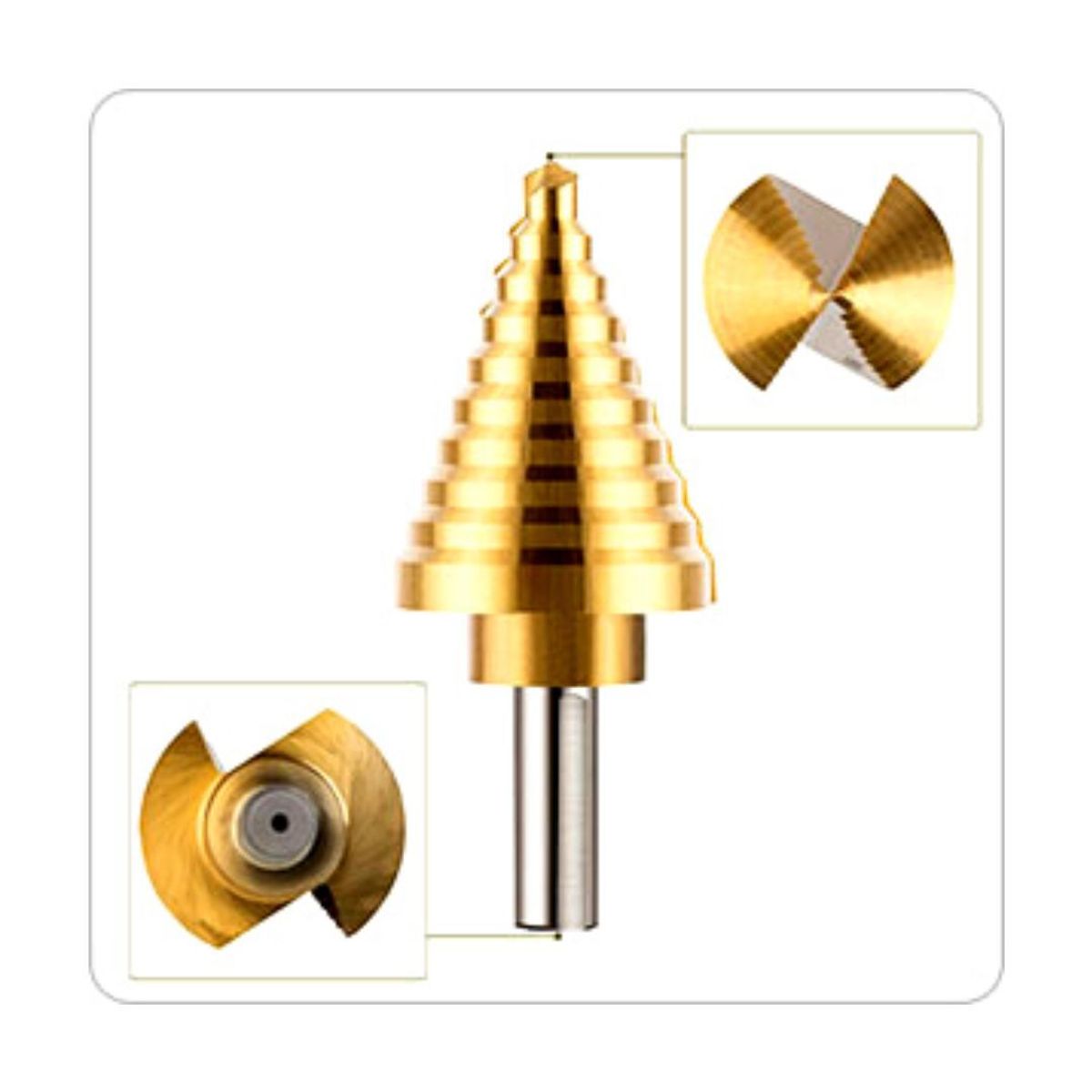 GENERICO - Set de Brocas Escalonadas de Titanio 3 Piezas