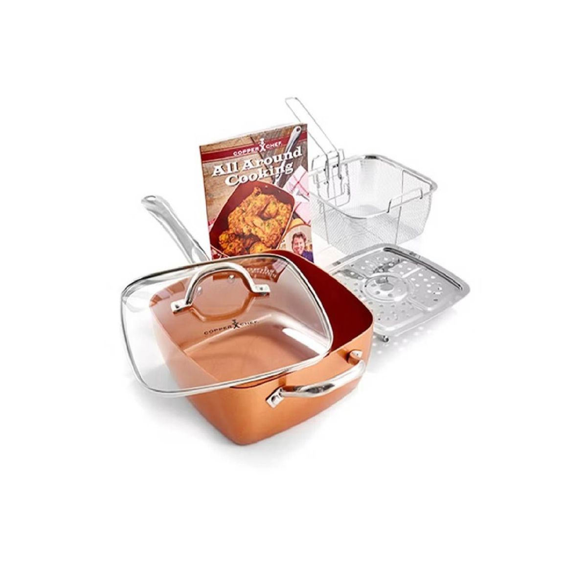 GENERICO - Sarten-Antiadherente-Copper-Pan-Brikenia 24 Cm - 2Lts