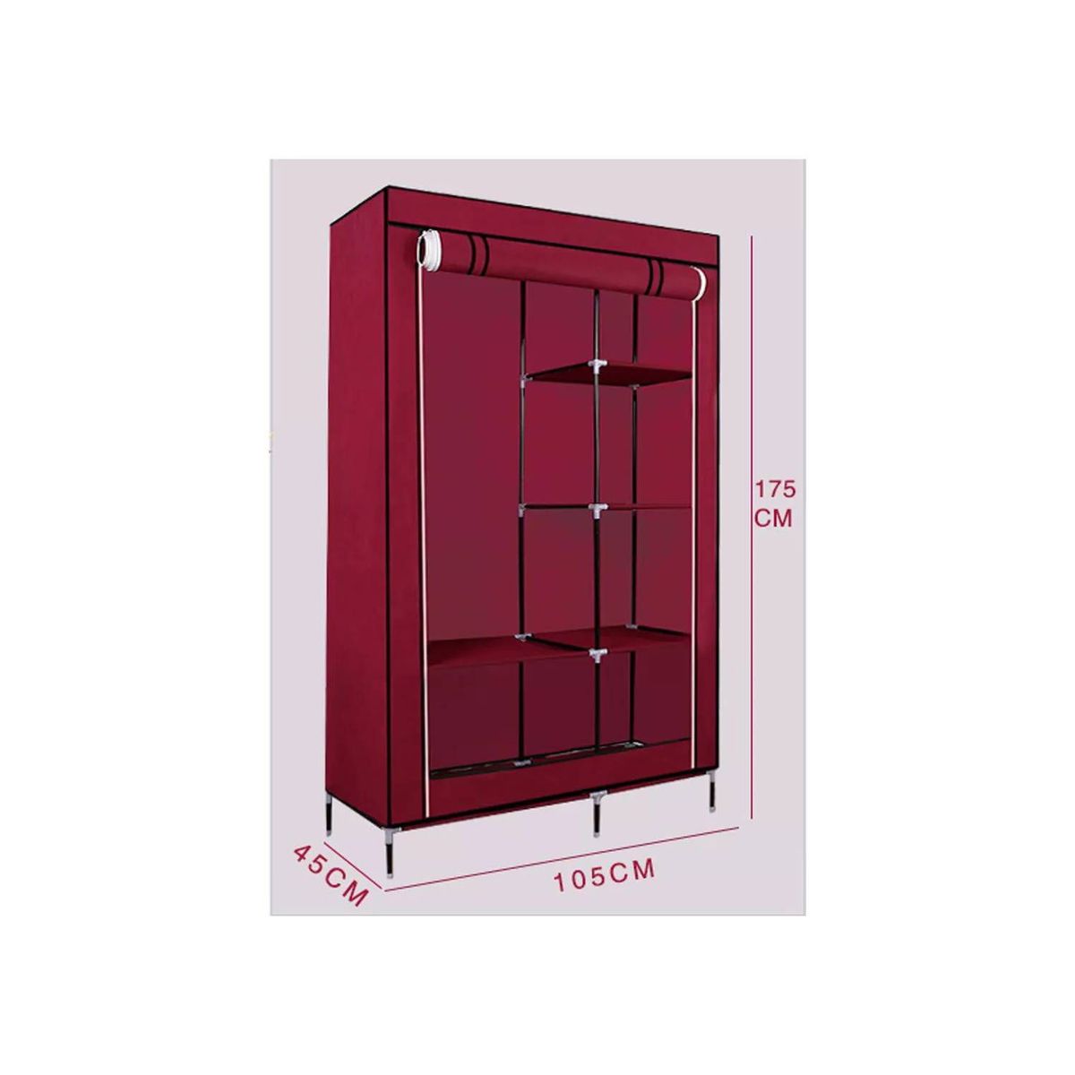 GENERICO - Ropero Armable de 2 Cuerpos Tela Color Variado